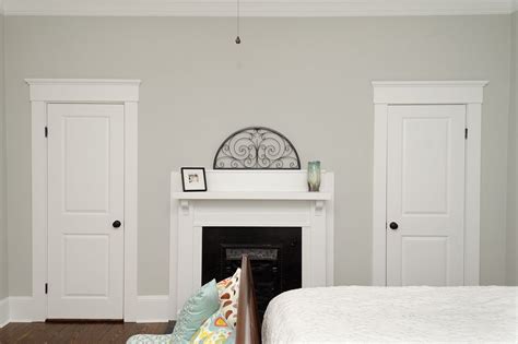 Roycroft mist gray sw 2844. SW Roycroft Mist Gray Guest Bedroom with specialty door ...