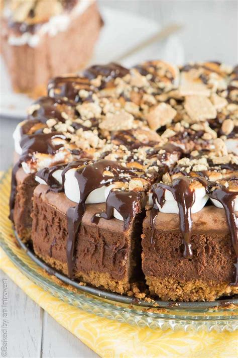 Recipe for a 6 cheesecake. Scrumptious S'mores Cheesecake | FaveSouthernRecipes.com