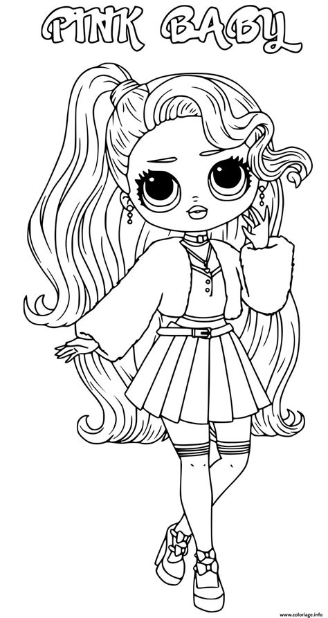 You can download new printable lol omg coloring pages with lol omg lights dolls. Coloriage pink baby lol omg - JeColorie.com