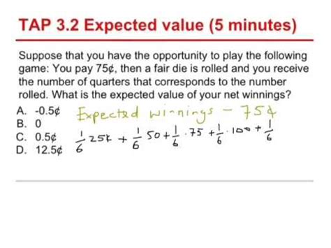 Expected value example - YouTube