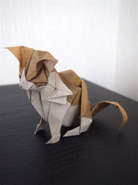 Cat | Origami cat, Origami paper art, Origami