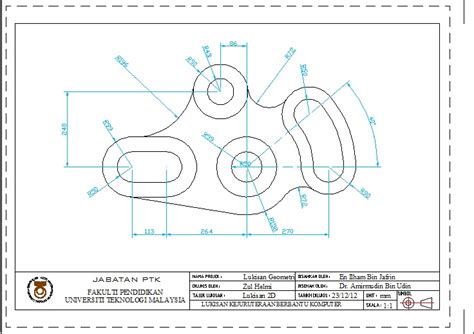 Pengenalan lukisan kejuruteraan merupakan lukisan. LUKISAN KEJURUTERAAN BERBANTU KOMPUTER: Projek 2D-Zul ...