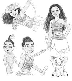 Download more than 50 moana coloring pages! Princess Moana Portrait coloring page | Free Printable ...