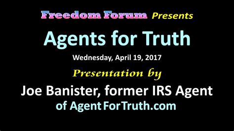 Jeffery todd banister (born january 15, 1964) is an american former professional baseball player and manager. Joe Banister - Freedom Forum 4/19/2017 - Agent for Truth ...