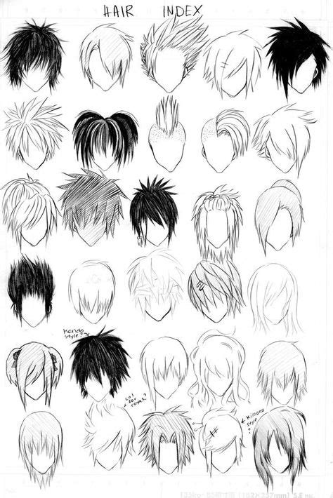 10 anime hairstyles for halloween at home. 67+ Ideas For Drawing Anime Hairstyles Boys Hair Reference