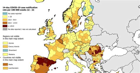 Spanje is steeds een van de belangrijkste toeristische landen geweest voor de meeste europeanen. België kleurt helemaal donkeroranje op Europese kaart ...