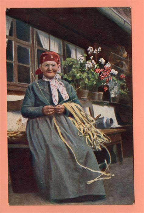 Envie d'une culotte ouverte pour femme à pas cher ? Allemagne - Série I - 4 - Strohflechterin - Vieille Femme | AMT Collections - Vente en ligne
