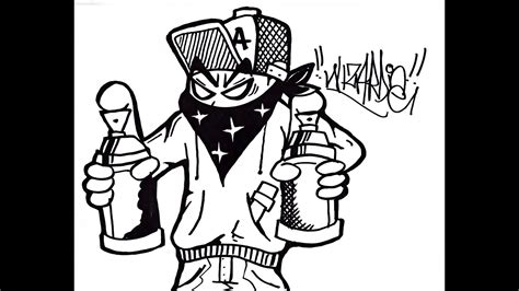 Another graffiti sketch for another amazing graffiti writer. How to Draw a graffiti character holding spraycans. - YouTube