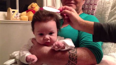 An occasional hair brush could calm your fussy baby down. Baby brushing - YouTube