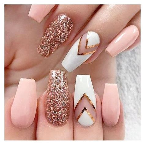 These are the 10 prettiest rose gold nail polishes in town. Rose Gold Accent Nail | Rose gold nails glitter, Gold glitter nails, Gold nails