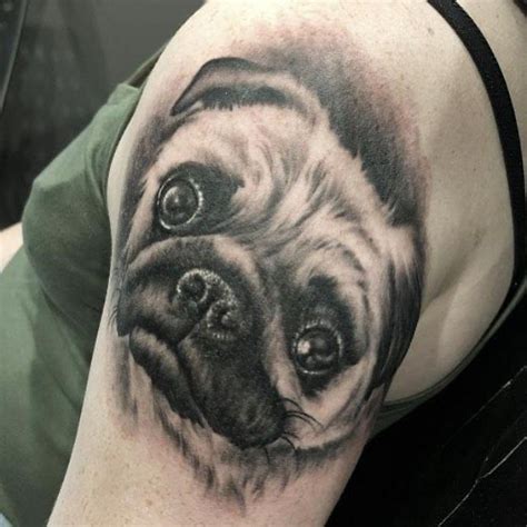 Also, the tattoo does reach about halfway centered above his brow, which, imo, should be somewhat visible in the image. Submitted by 🖤@ashleigh_weekes artist @angie_tattoo . www.luckypug.com . To get your pug tattoo ...