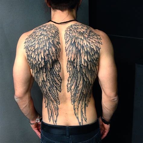 Perseverance is also associated with wing tattoos. Best Angel Wing Tattoos On Back For Men & Women With ...