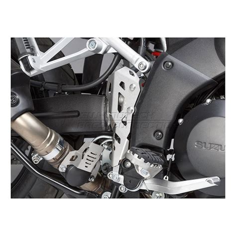 Galfer braided brake lines are made of an outer mesh of braided cable, an inner teflon tube and a pvc/hytrel coating over the full length of the line, to protect the bike from scratches and the brake fluid from the weather. SW-MOTECH Rear Brake Master Cylinder Guard Suzuki V-Strom ...