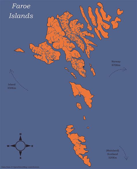 The real jewel of the north, which in the past was confused with atlantida several times. Faroe Islands Map : MapPorn