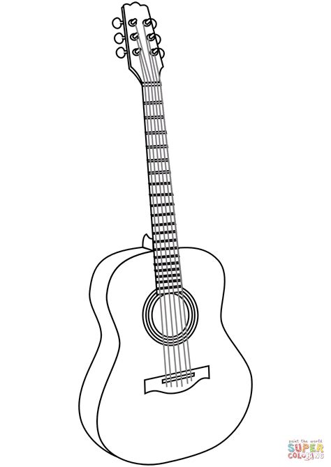 Download Guitar coloring page | Free Printable Coloring Pages