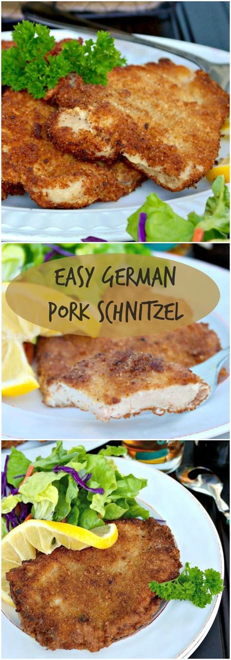 / baked breaded pork chops, baked pork chops, breaded pork chops, oven baked pork i bought really thin pork chops… maybe a quarter of an inch thick. Easy German Pork Schnitzel made with thin slices of pork and dipped in a flour, egg, and ...