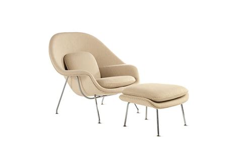 Beautifully sitting on a stainless steel frame is the notably cozy fibre glass shell. Womb™ Chair | Chair and ottoman, Furniture design modern ...