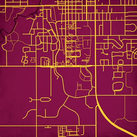 The community is so friendly and polite, they greet you with a smile. Central Michigan University Campus Map Art - The Map Shop