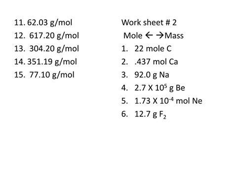 This project was created with explain everything™ interactive whiteboard for ipad. PPT - Worksheet # 1 & Gram Formula Mass Answers PowerPoint ...