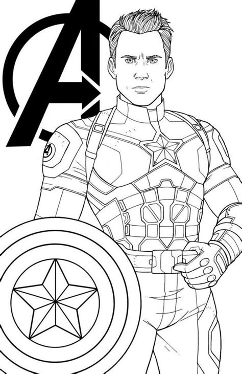 Avengers captain america coloring pages. Printable Avengers Coloring Pages from Avenger Coloring ...