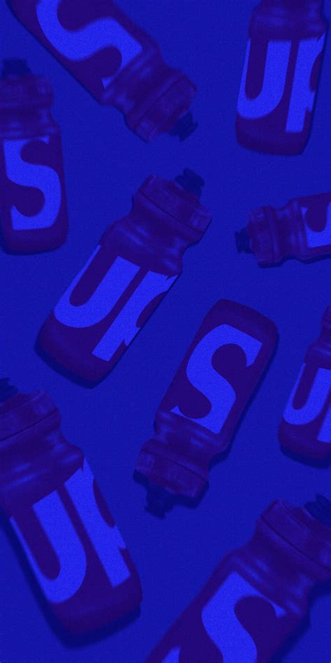 I made some supreme wallpapers by combining some images i found online (a few wallpapers are not created by me). Supreme Sports Bottle Blue Wallpapers - Wallpapers Clan