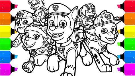 Watch me the super adorable paw patrol pups! Paw Patrol Coloring Pages for Kids - YouTube