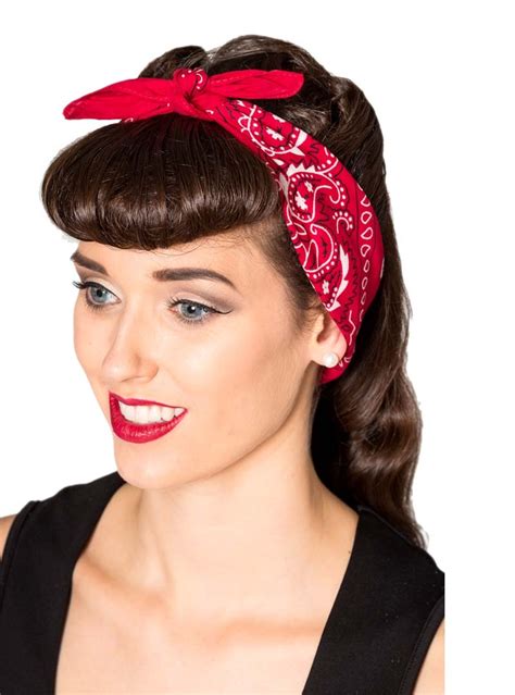 Check spelling or type a new query. Bandana Foulard Rockabilly Pin-Up Retro Banned "Lysia Red ...