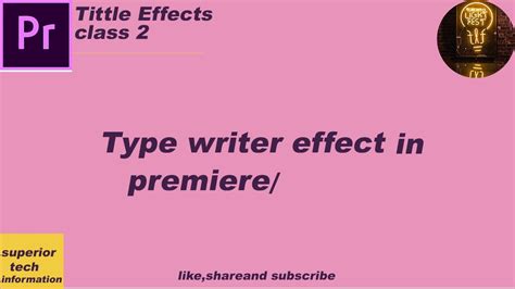 They can be applied to titles, lower thirds and other text related items. Typewriter effect in adobe premiere pro cc 2020 - YouTube