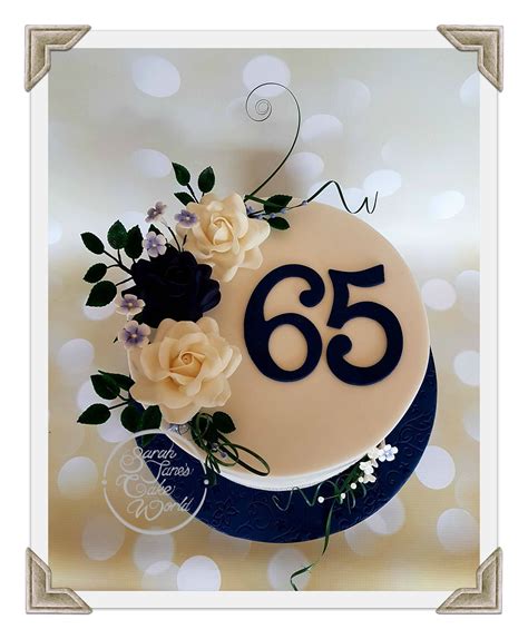 This design is perfect for a simplistic elegant event. 65th (sapphire) wedding anniversary cake | Wedding ...