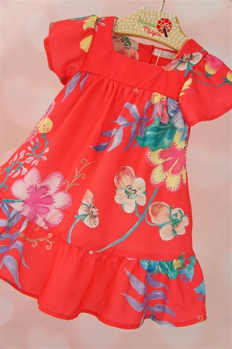 Watch short videos about #meninas_dancando on tiktok. Vestido Infantil Vermelho Floral Mon Sucré em 2020 ...