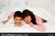 bed son mother stockfreeimages