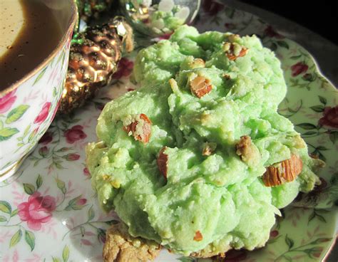 10.snowy gingerbread christmas trees from baked by an introvert. The Irish Mother: Pistachio Cookies