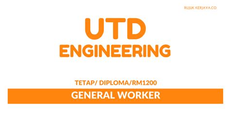 Degree in civil/structural engineering with at least 3 years similar experience is. Jawatan Kosong Terkini UTD Engineering ~ General Worker ...