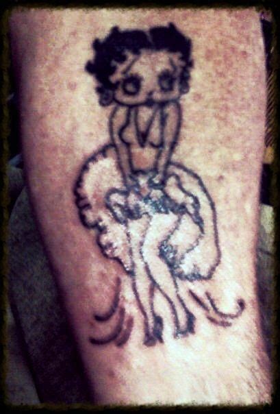 Betty was originally a dog; A Betty Boop outline | Tattoos, Skull tattoo, Betty boop