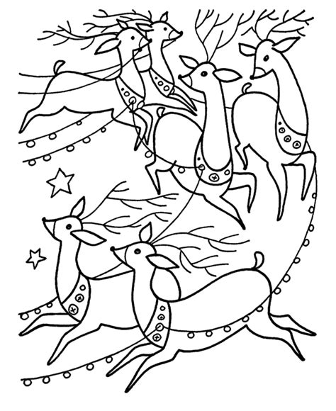 Funny cartoon reindeer coloring page for kids and adults stock vector illustration funny cartoon reindeer coloring page for kids and adults stock vector illustration. Christmas Santa Coloring Sheet - Santa's Reindeer pull the ...