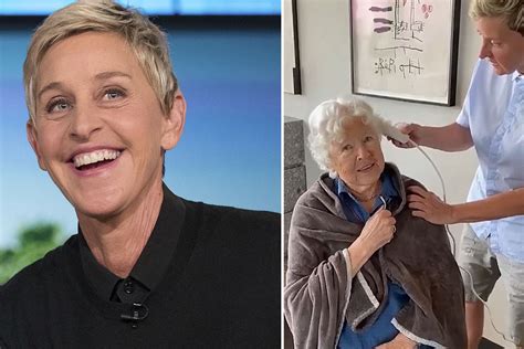 But, in retrospect, mom might have preferred it if ellen didn't use clippers, either. Ellen DeGeneres uses clippers to give nervous mom Betty ...