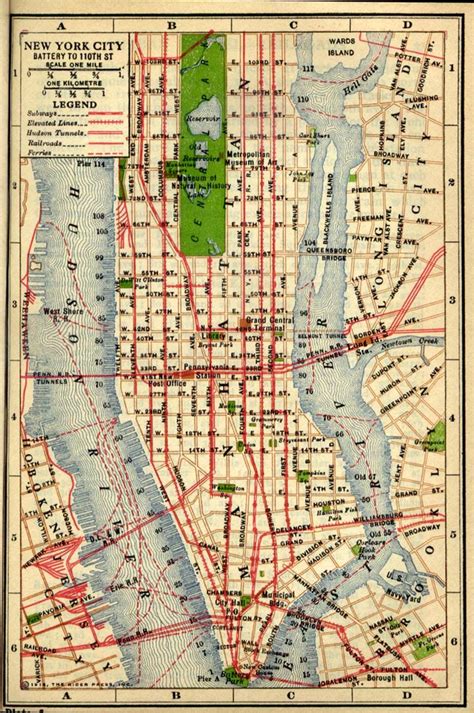 Old Map Of New York City