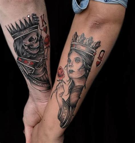 King and queen chess piece tattoo. 65 Royally Awesome King and Queen Tattoo Designs for ...