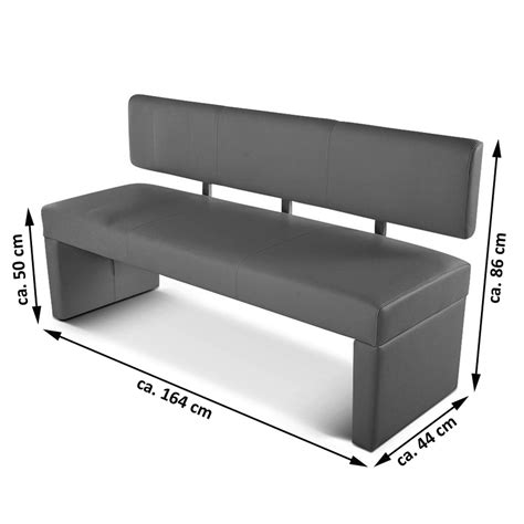 Ob du eine lose sitzbank mit passenden stühlen kombinierst oder zwei gegenüberliegende bänke an den tisch stellst, steht dir frei. Sitzbank mit Lehne 164 cm hellgrau recyceltes Leder SILAS