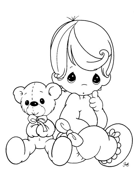 They have been especially designed for kids fun and games, so you won't find them anywhere but here! Little Boy And Teddy Bear Coloring Page - Free Printable ...