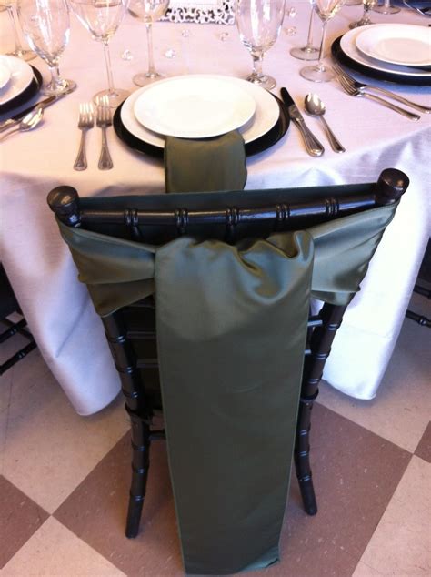 Spruce your wedding or banquet chairs up with our pintuck chair sashes line. Olivino Lamour Chair Sashes on Black Chiavari Chairs ...