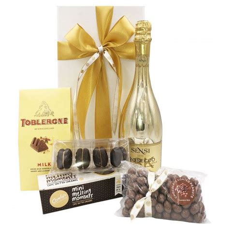 Hampers only gift baskets are filled with all sorts of goodies to. Gold Prosecco Gift Hamper contain Different Delicious # ...