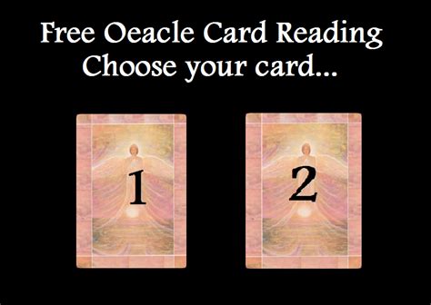 Give it a go, if you have not yet, and share your thoughts. Free Angel Oracle Reading.... Choose your card and follow ...