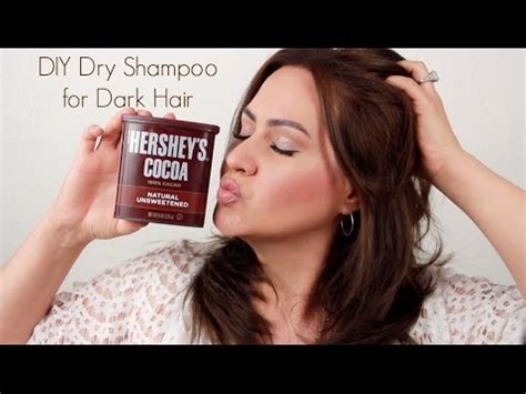 Apply dry shampoo at the roots of the hair. DIY Dry Shampoo - For Dark Hair - YouTube