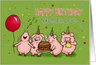 Birthday messages and birthday wishes. Birthday from All of Us from Greeting Card Universe