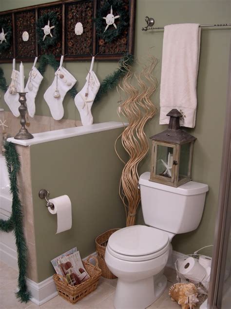 Give the ceiling a lift with this budget bathroom idea by covering it in beadboard and extending it down the walls several inches for a canopy effect. 17 UNIQUE BATHROOM CHRISTMAS DECORATIONS..... - Godfather ...