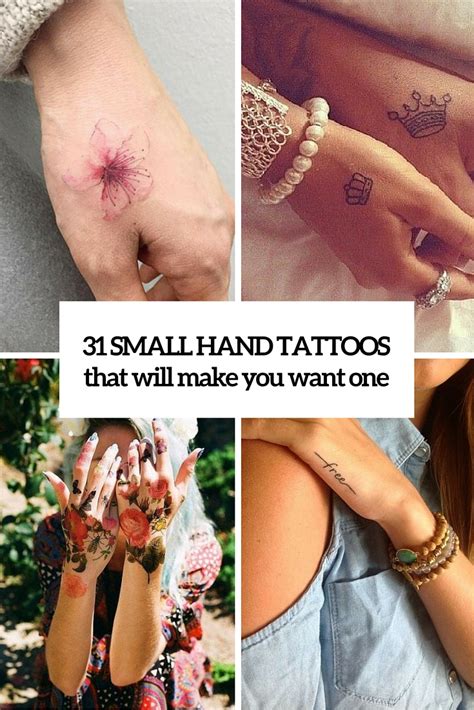 You must have a motivation or an inspiration for your hand tattoo before you decide taking one. 31 Small Hand Tattoos That Will Make You Want One ...