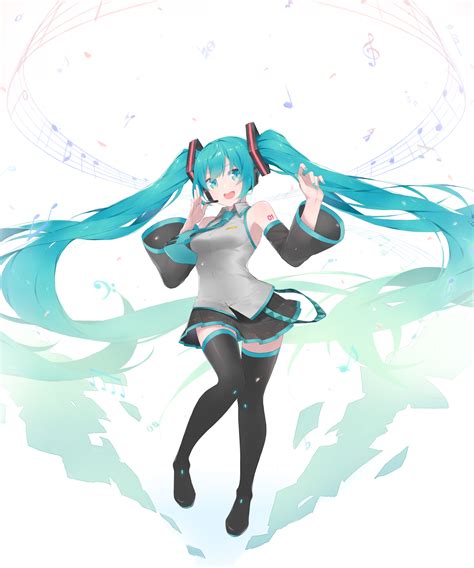 Hatsune miku is a japanese vocaloid developed and distributed by crypton future media, inc., and was released for the vocaloid2 engine. fhang vocaloid hatsune miku headphones tattoo thighhighs ...