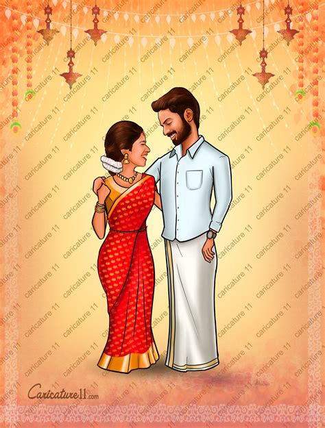 In custom design based on the design input from the customer. wedding caricature, wedding invitation ideas , Couple ...