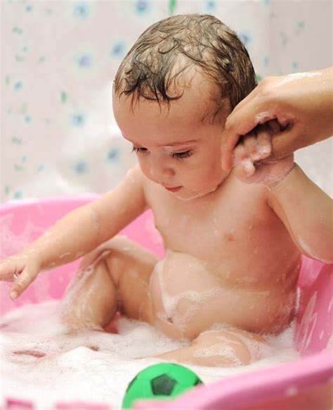 Your baby may be bathed on a towel, blanket, or changing table until his umbilical cord falls off or until he is old enough to sit up. My Baby Hates Water - What do I do?